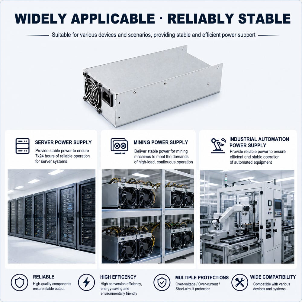 12V 150A power supply for cryptocurrency mining rig
