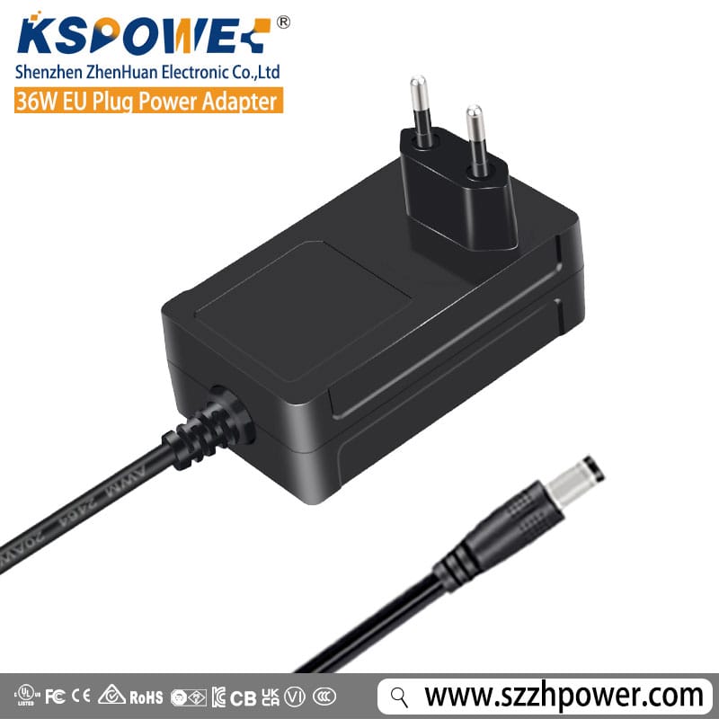 36W EU plug power adapter