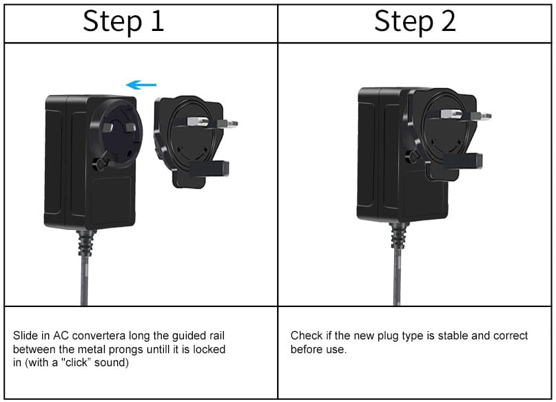Interchangeable AC plug architecture