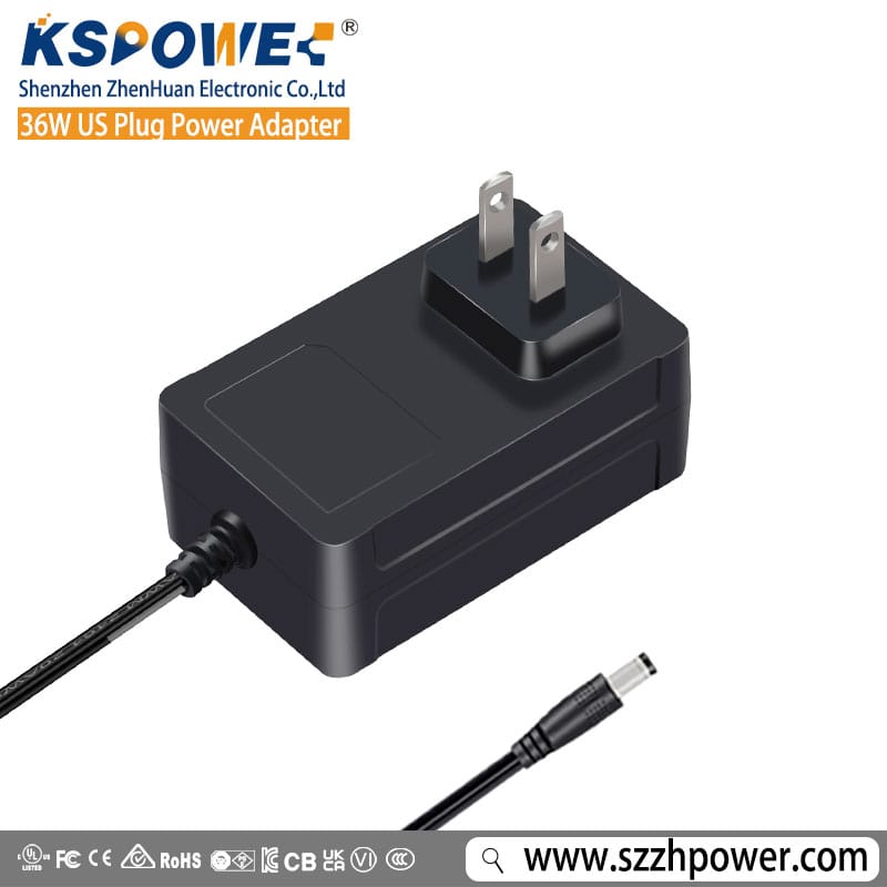 36W US Plug Wall Mount Power Adapter