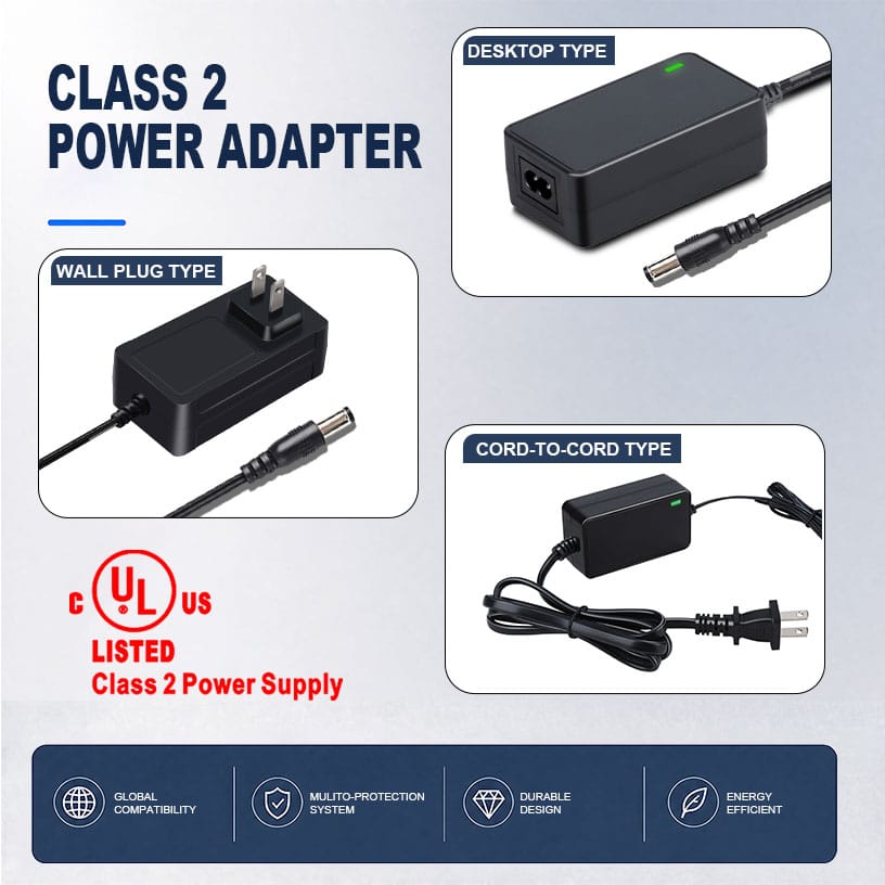 12V UL Class 2 power adapter