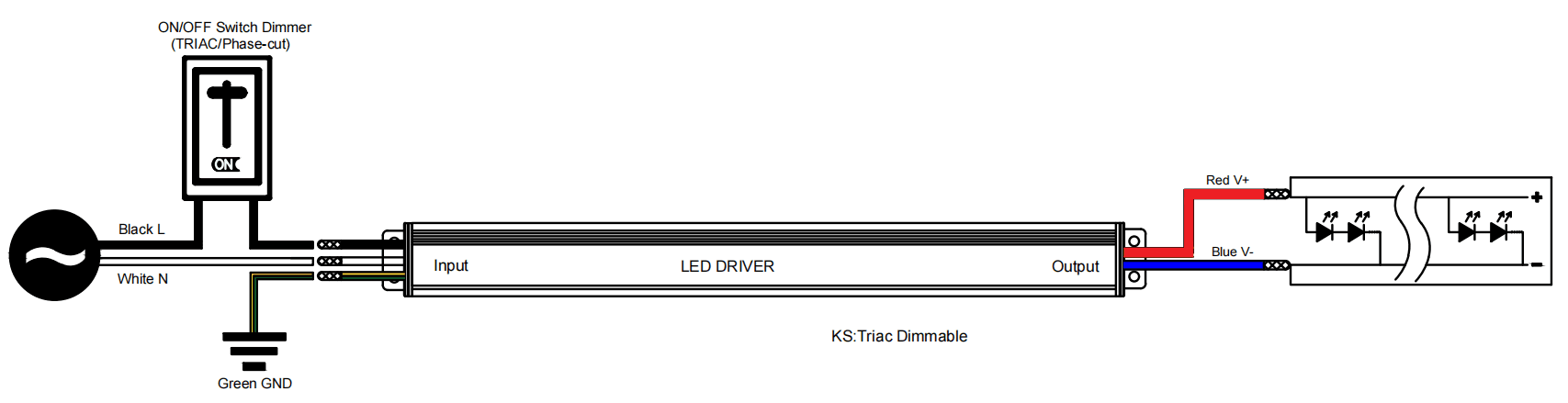 60W Triac Dimmable LED Driver Wiring Diagram